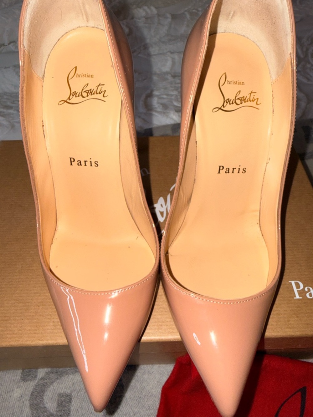 Christian Louboutin Nude Patent Pigalle Stiletto Pumps, 100mm, 36 - Picture 13 of 13